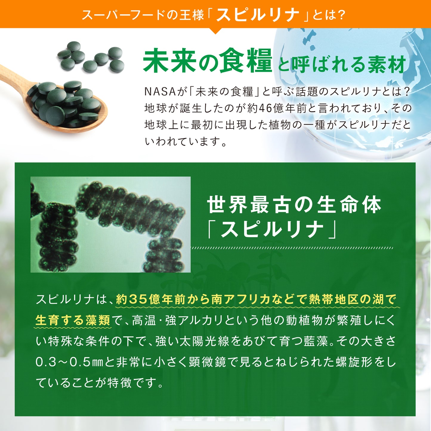 【 キングスピルリナex 1か月分 500粒 】無農薬スピルリナ100%使用 TQF認証