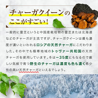 【 チャーガクイーン 1-2カ月分 200粒 】天然シベリア産チャーガ 1粒 205mg 100%