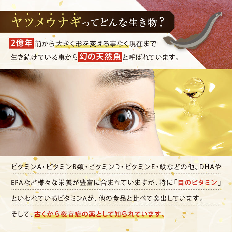 【 八つ目うなぎパーフェクト肝油 120粒1か月分 】ヤツメウナギ サプリメント