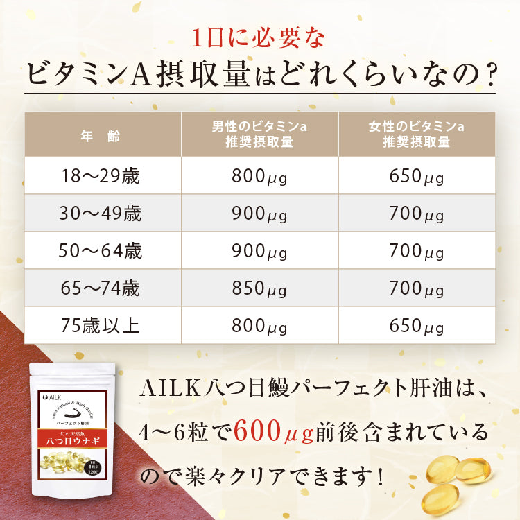 【 八つ目うなぎパーフェクト肝油 120粒1か月分 】ヤツメウナギ サプリメント